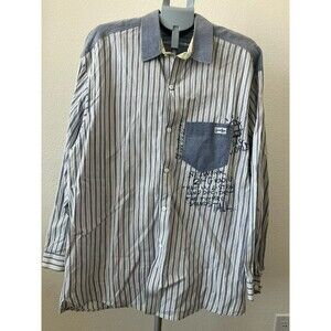 VTG Gotcha Men's Shirt Large Long Sleeve Button Up 80s 90s Graffiti RARE Skater